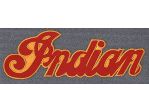 Indian Motorcycle 11 inch red and gold logo embro